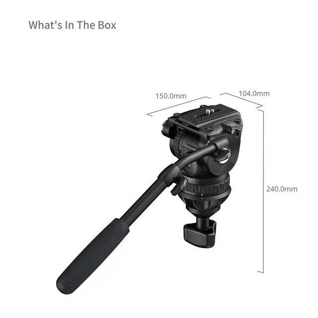 SmallRig 6554 Heavy-Duty Video Head Max 17kg. 100mm kulefeste. Aluminium 
