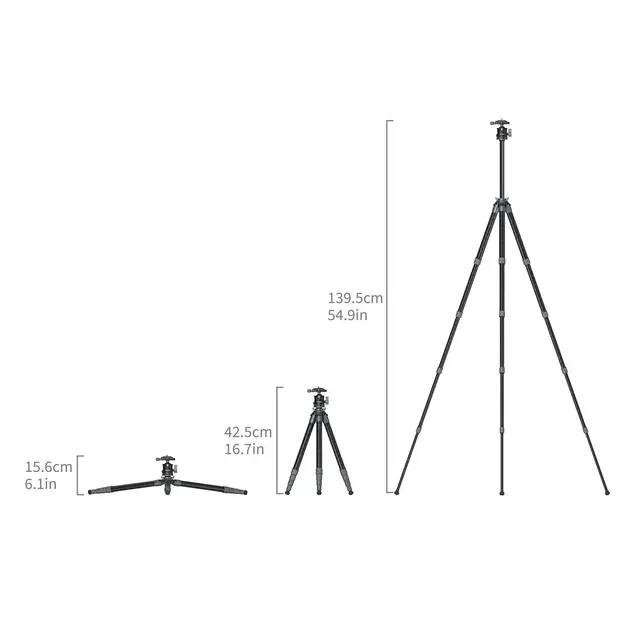 SmallRig 6598 Travel Photography Tripod Ultra-Light Carbon Fiber 