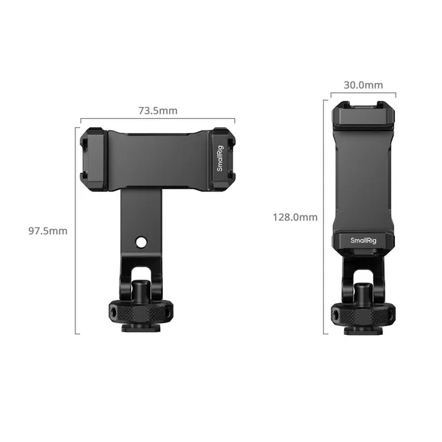 SmallRig 6661 PC-T1 Metal Phone Clamp With Triple Cold Shoe Mounts 