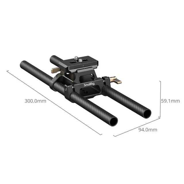 SmallRig 6761 Arca-Type Mount Plate With 15mm Dual Rod Clamp 