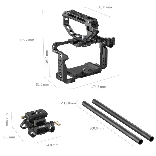 SmallRig 6924 HawkLock Advanced Cage Kit With Dual Rod System 