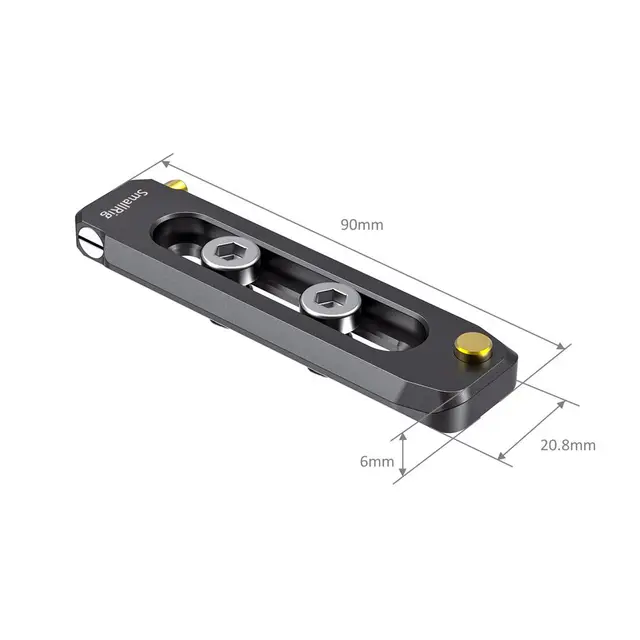 SmallRig 2484 Low Profile Nato Rail 90mm 90mm Lavprofil festeskinne 