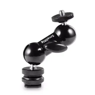 SmallRig 1135 Dbl Ball Heads w/Cold Shoe Miniarm, to kule-ledd, blitssko, 1/4&quot;