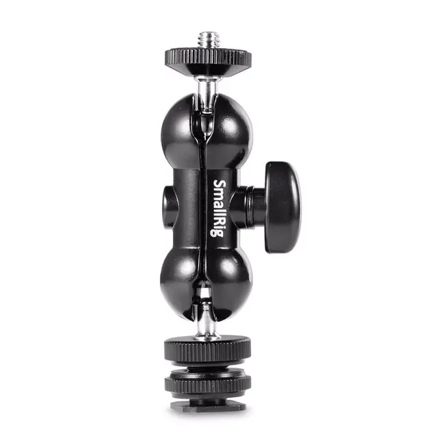 SmallRig 1135 Dbl Ball Heads w/Cold Shoe Miniarm, to kule-ledd, blitssko, 1/4" 