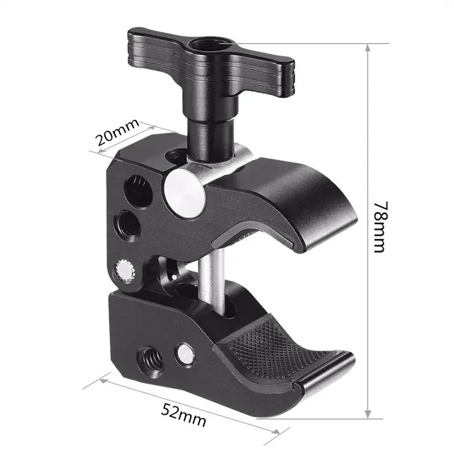 SmallRig 2220 Mini Super Clamp Ekstra kraftig miniklemme. 2,5 kg 