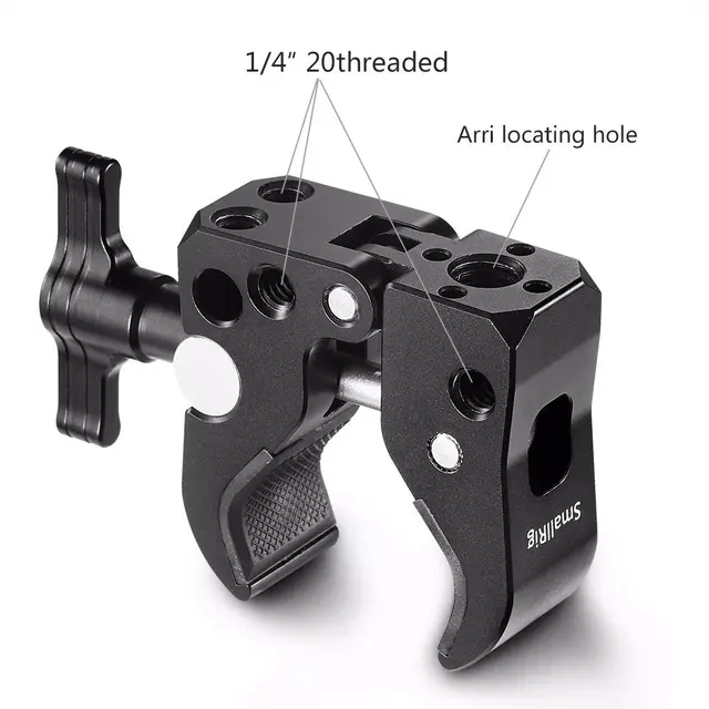 SmallRig 2220 Mini Super Clamp Ekstra kraftig miniklemme. 2,5 kg 
