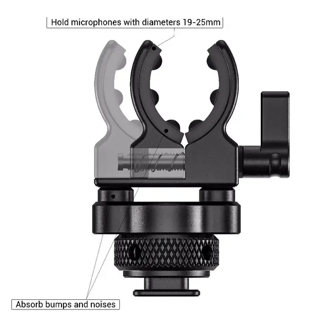 SmallRig 2352 Shotgun Mic Holder Cold Mikrofonholder for blitsko og med klemme 