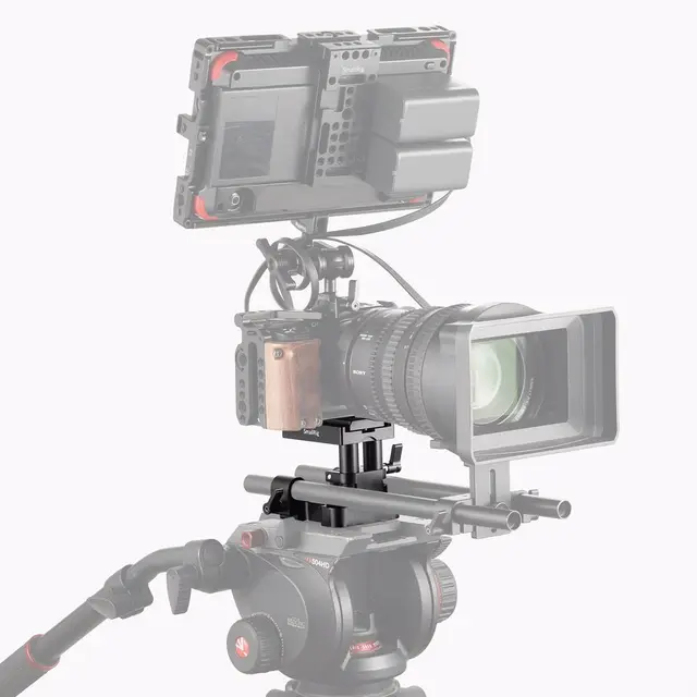 SmallRig 2092 Universal Base Plate 15mm Rail Support System 