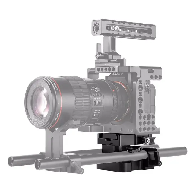 SmallRig 2092 Universal Base Plate 15mm Rail Support System 