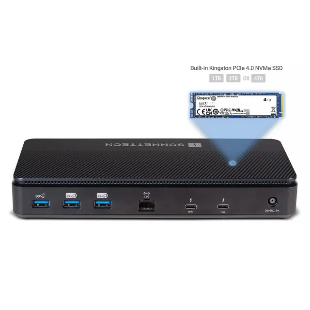 Sonnet Echo 13 Thunderbolt 5 dock 2TB Med intern 2TB M.2 NVMe disk 