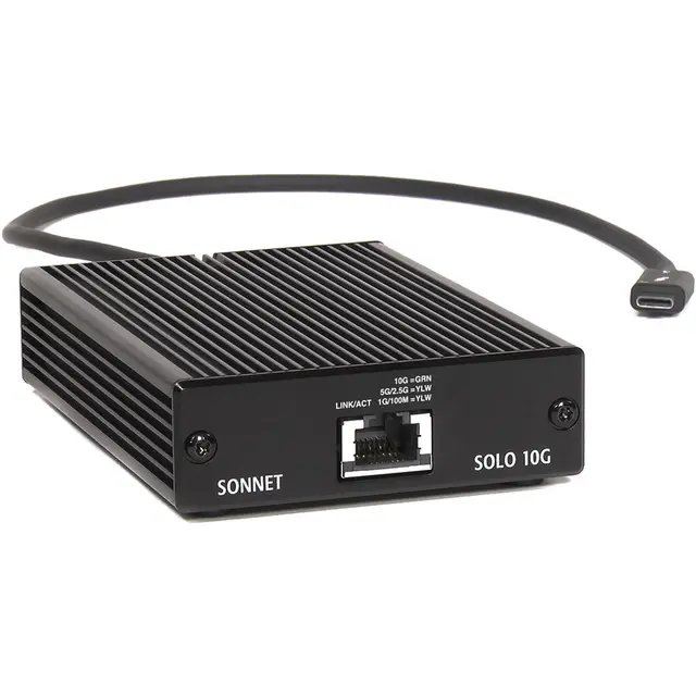 Sonnet Solo 10G Thunderbolt 3 til 10GbE 10GbE RJ45 til Thunderbolt 3 