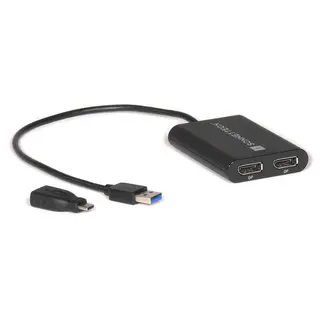 Sonnet Displaylink Dual Displayport Adap USB-A til Dual DP Adapter for Mac M1