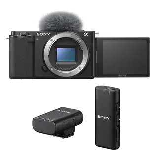 Sony Vloggkamera ZV-E10 Med trådløs mikrofon ECM-W2BT