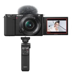 Sony Vloggkamera ZV-E10L Med Bluetooth shooting grip GP-VPT2BT