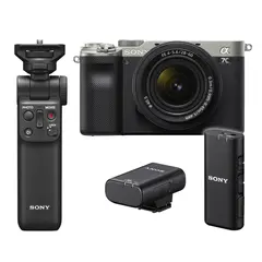 Sony A7C Kit med 28-60mm + Wireless kit Kamerapakke med objektiv og grep