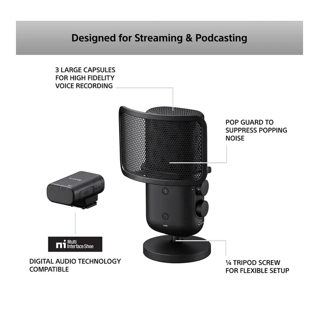 Sony ECM-S1 Trådløs Streaming Mikrofon 