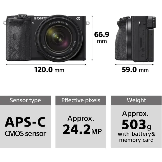 Sony A6600 kamerahus 24,4 megapixel APS-C 