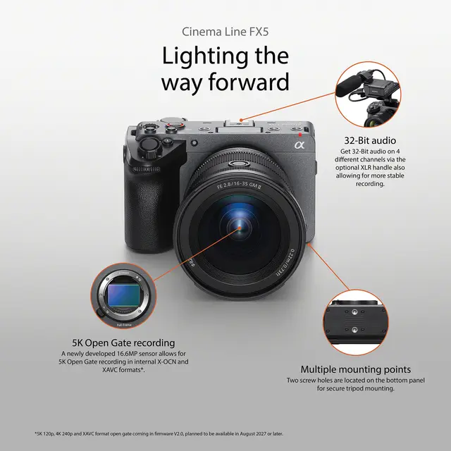Sony FX5 Videokamera med XLR-grep 