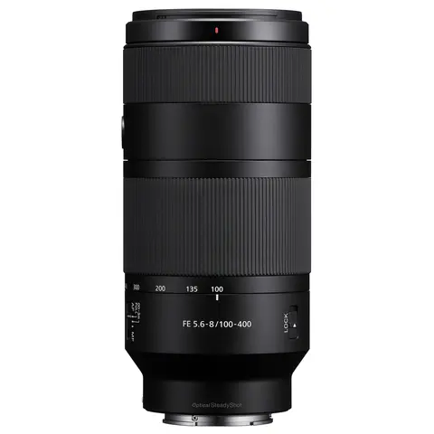 Sony FE 100-400mm f/5.6-8 OSS E-Mount Fullformat. Ø67mm