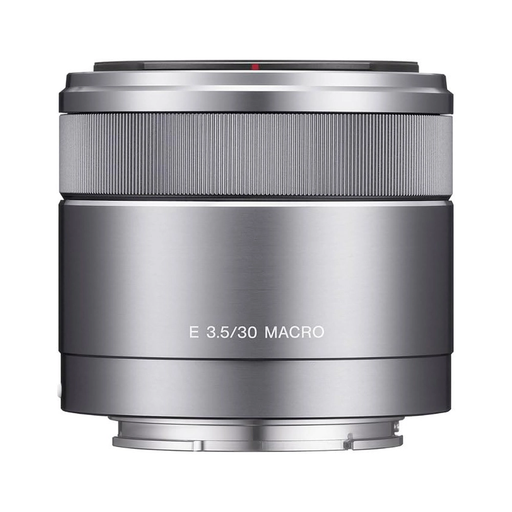 Sony E 30mm f/3.5 Macro Sølv E-fatning (NEX) Ø49mm