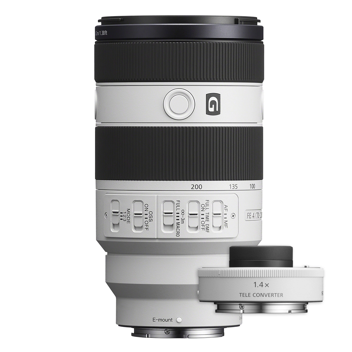 Sony FE 70-200mm f/4 Macro G OSS II Kit E-Mount Fullformat. m/1,4x-telekonverter