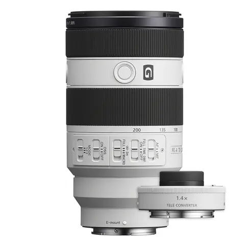 Sony FE 70-200mm f/4 Macro G OSS II Kit E-Mount Fullformat. m/1,4x-telekonverter