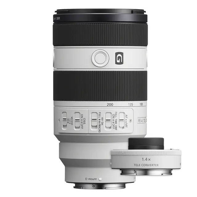 Sony FE 70-200mm f/4 Macro G OSS II kit + Sony FE 1,4x-telekonverter 