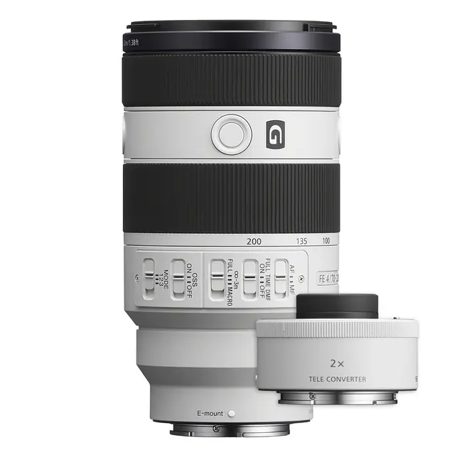 Sony FE 70-200mm f/4 Macro G OSS II kit + Sony FE 2x-telekonverter 