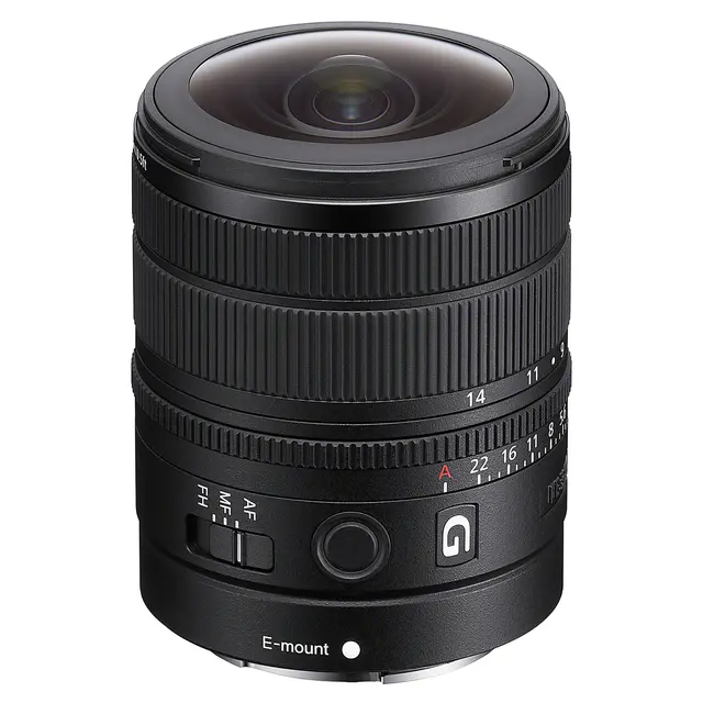 Sony FE 8-14mm f/3.5 Fisheye G E-Mount Fullformat. Ø67mm 