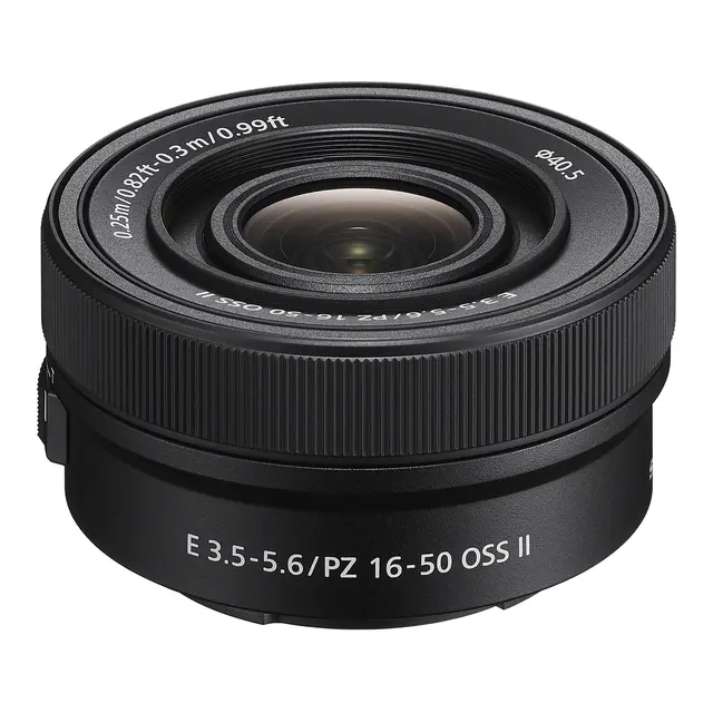 Sony E PZ 16–50 mm f/3.5-5.6 OSS II E-Mount. APS-C. Ø40,5mm 
