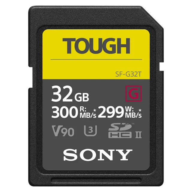 Sony SF-G Tough Series SDXC 32GB UHS-II R300 W299 V90 
