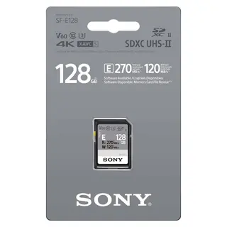 Sony SF-E Series SDXC 128GB UHS-II R270 W120 V60