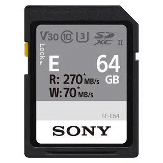 Sony SF-E Series SDXC 64GB UHS-II R270 W70 V30