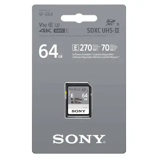 Sony SF-E Series SDXC 64GB UHS-II R270 W70 V30