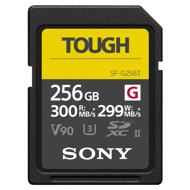 Sony SF-G Tough Series SDXC 256GB UHS-II R300 W299 V90 