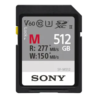 Sony SF-E Series SDXC 512GB UHS-II UHS-II R277 W150 V60 U3