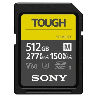 Sony Tough SD 512GB SF-M UHS-II R277 W150 V60