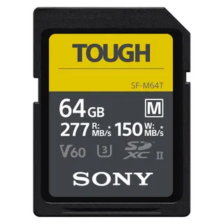 Sony Tough SD 64GB SF-M UHS-II R277 W150 V60