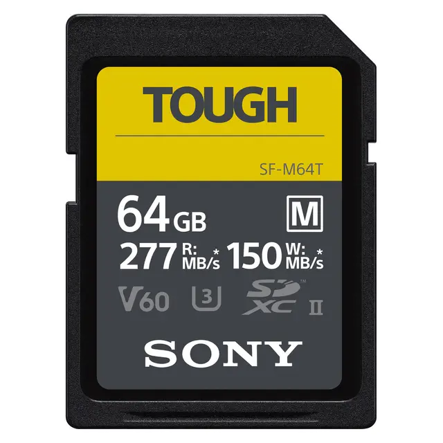 Sony Tough SD 64GB SF-M UHS-II R277 W150 V60 
