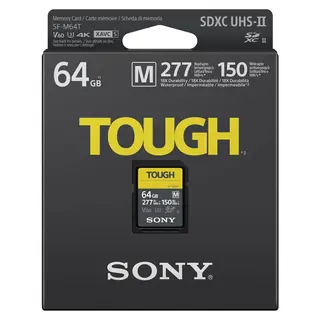Sony Tough SD 64GB SF-M UHS-II R277 W150 V60