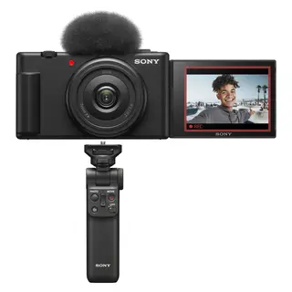Sony ZV-1F Vloggkamera Med GP-VPT2BT Bluetooth shooting grip