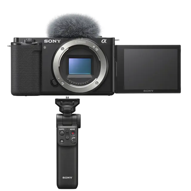 Sony Vloggkamera ZV-E10 Med Bluetooth shooting grip GP-VPT2BT 