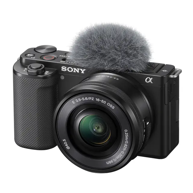 Sony Vloggkamera ZV-E10L Med Bluetooth shooting grip GP-VPT2BT 
