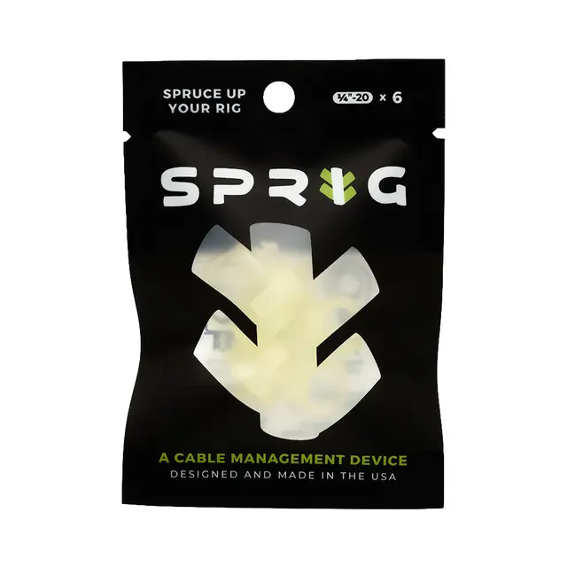 Sprig Cable M. Glow-in-the-Dark 6-pk Kabelhåndtering for 1/4" stativhull 