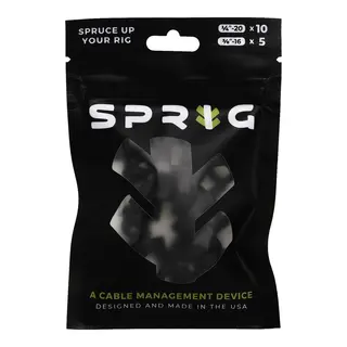 Sprig Cable Management Black Value pk 10x 1/4” Sprigs + 5x 3/8” Big Sprigs