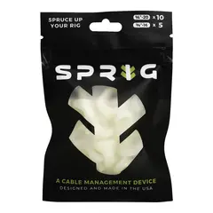 Sprig Cable M. Glow-in-the-dark Value pk 10x 1/4” Sprigs + 5x 3/8” Big Sprigs