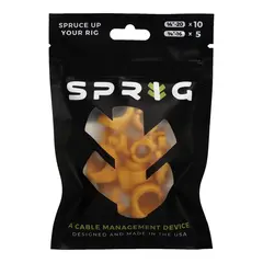 Sprig Cable Management Orange Value pk 10x 1/4” Sprigs + 5x 3/8” Big Sprigs