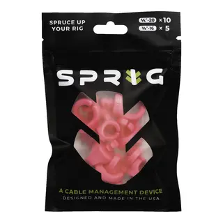 Sprig Cable Management Pink Value pk 10x 1/4” Sprigs + 5x 3/8” Big Sprigs