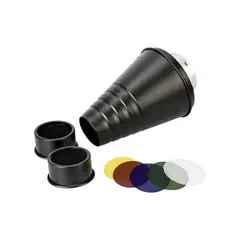 Swit BA-ST3 Snoot honeycomb+color filter Snoot m/Grid 25&#176;/30&#176;+fargefilter Bowens