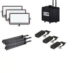 SWIT PL-E90D Kit - LED panellamper 3 pakk Bi-Color pakke